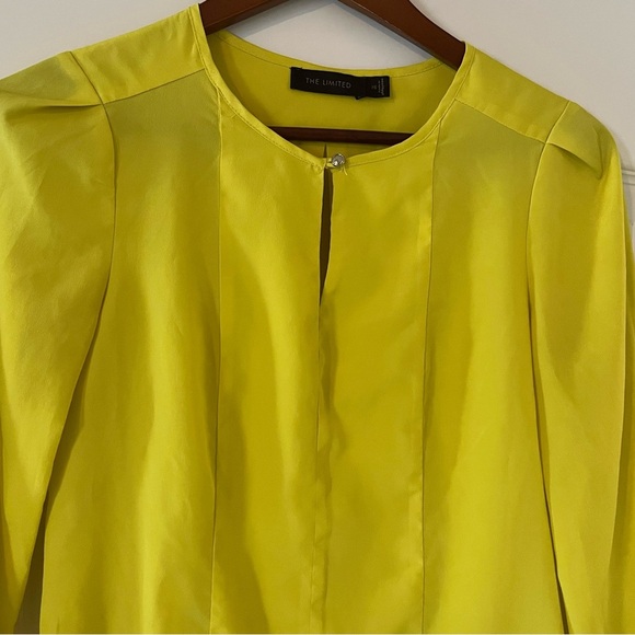 The Limited Bright Yellow Polyester Blouse Women’s Size XS - Picture 7 of 12